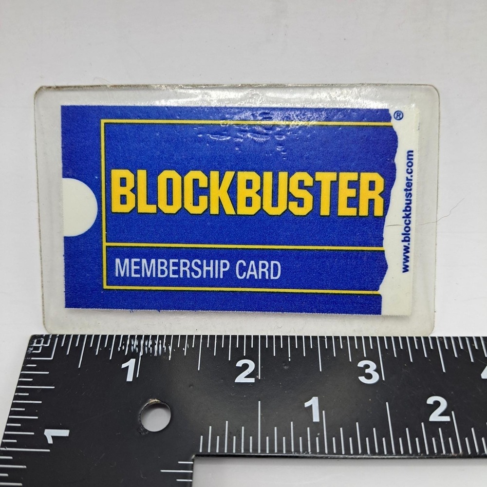 Vintage Blockbuster‎ Video Membership Card Y2K Blue Yellow Nostalgia Collectible